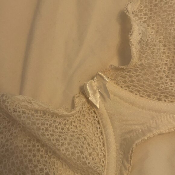 Women's See Through Lace Balconette Sexy Unlined Demi Cup Underwire Non-Padded L - Picture 3 of 4